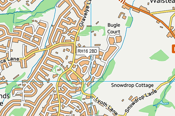 RH16 2BD map - OS VectorMap District (Ordnance Survey)