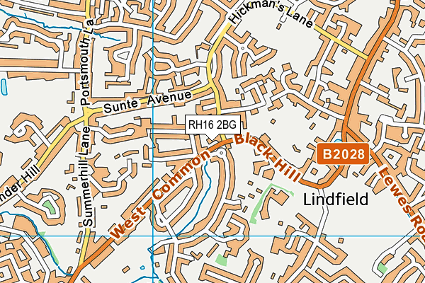 RH16 2BG map - OS VectorMap District (Ordnance Survey)