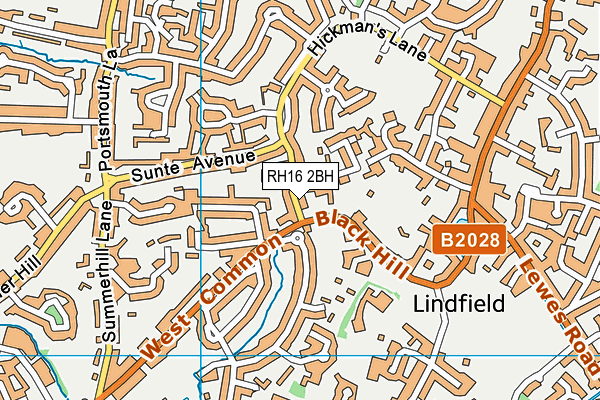 RH16 2BH map - OS VectorMap District (Ordnance Survey)