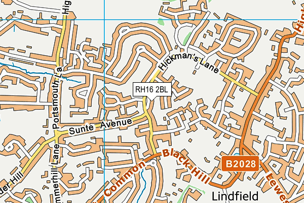 RH16 2BL map - OS VectorMap District (Ordnance Survey)