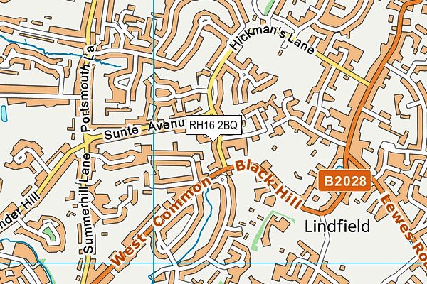 RH16 2BQ map - OS VectorMap District (Ordnance Survey)