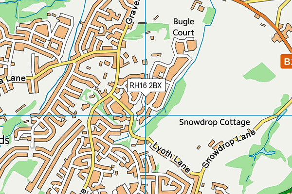 RH16 2BX map - OS VectorMap District (Ordnance Survey)