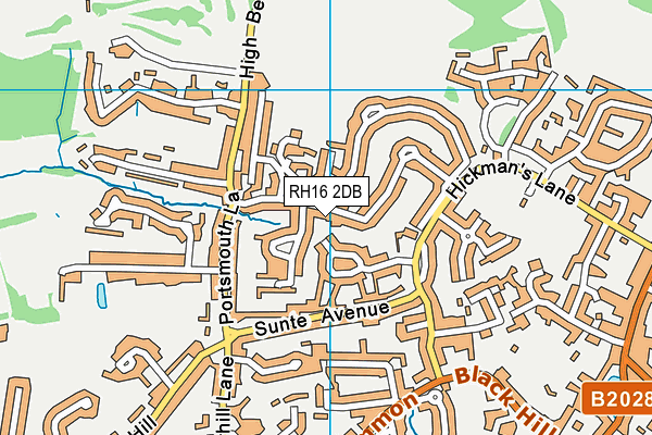 RH16 2DB map - OS VectorMap District (Ordnance Survey)