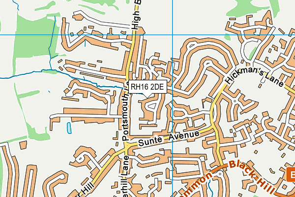 RH16 2DE map - OS VectorMap District (Ordnance Survey)