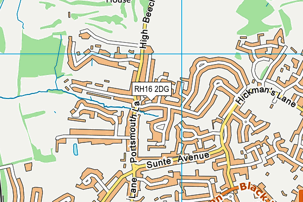 RH16 2DG map - OS VectorMap District (Ordnance Survey)