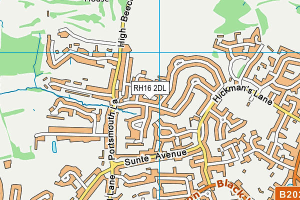 RH16 2DL map - OS VectorMap District (Ordnance Survey)
