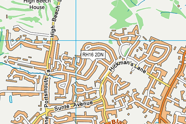 RH16 2DN map - OS VectorMap District (Ordnance Survey)