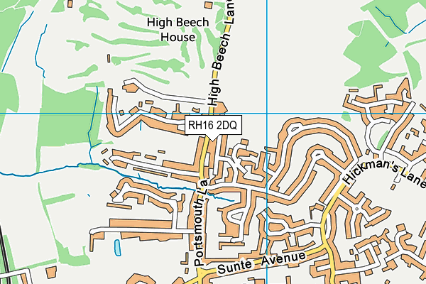 RH16 2DQ map - OS VectorMap District (Ordnance Survey)