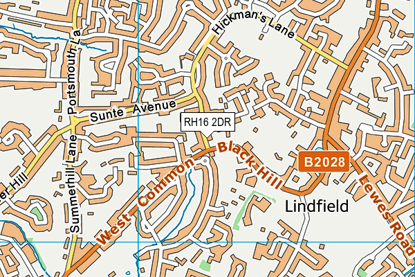 RH16 2DR map - OS VectorMap District (Ordnance Survey)