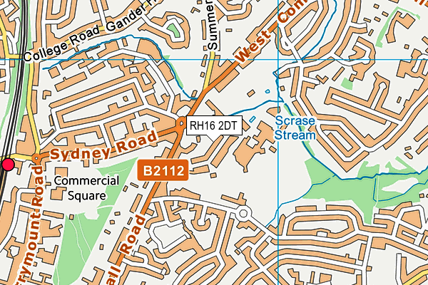 RH16 2DT map - OS VectorMap District (Ordnance Survey)