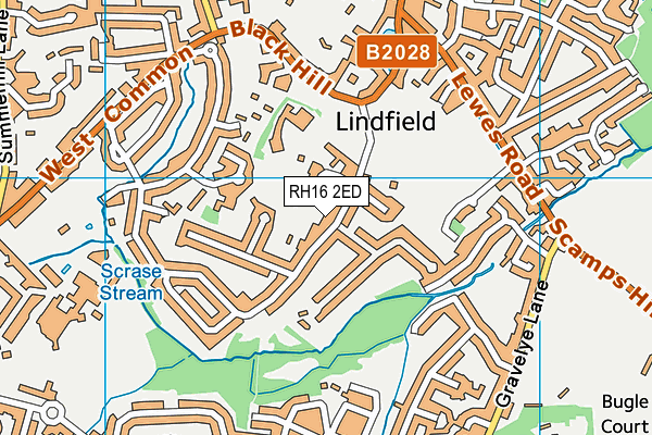 RH16 2ED map - OS VectorMap District (Ordnance Survey)