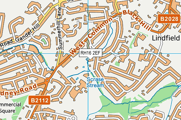 RH16 2EF map - OS VectorMap District (Ordnance Survey)