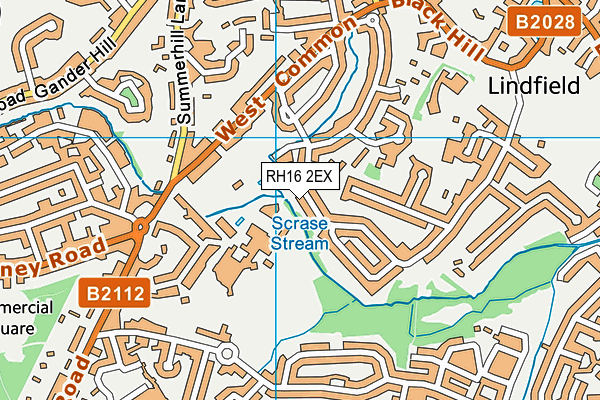 RH16 2EX map - OS VectorMap District (Ordnance Survey)