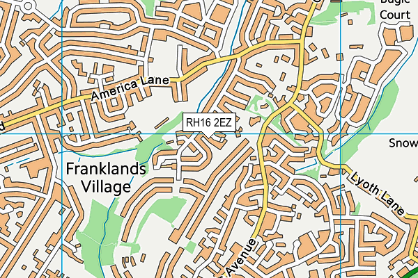 RH16 2EZ map - OS VectorMap District (Ordnance Survey)