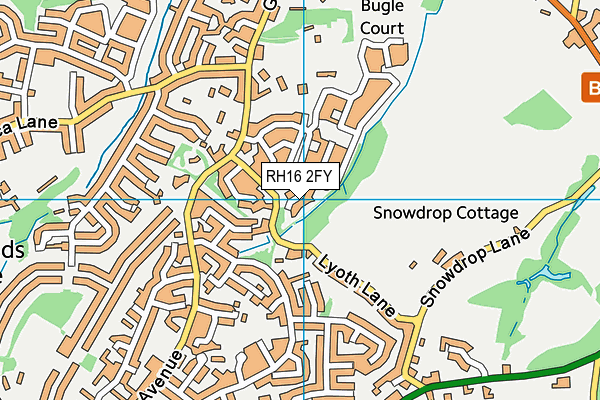 RH16 2FY map - OS VectorMap District (Ordnance Survey)