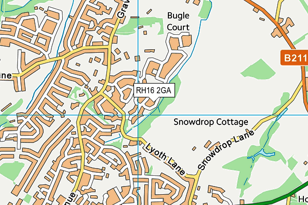 RH16 2GA map - OS VectorMap District (Ordnance Survey)