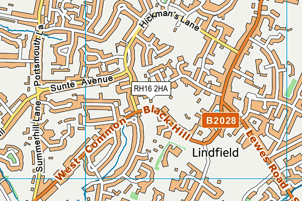 RH16 2HA map - OS VectorMap District (Ordnance Survey)