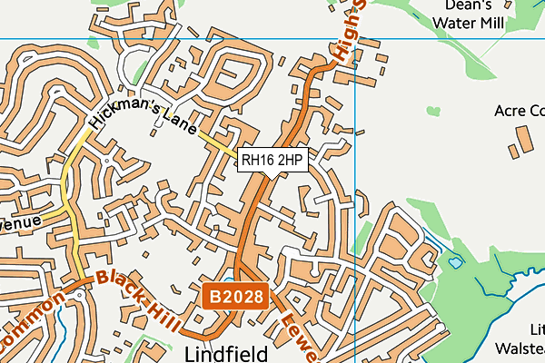 RH16 2HP map - OS VectorMap District (Ordnance Survey)