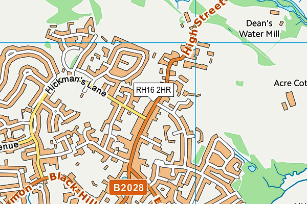 RH16 2HR map - OS VectorMap District (Ordnance Survey)