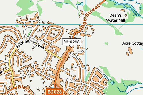 RH16 2HS map - OS VectorMap District (Ordnance Survey)