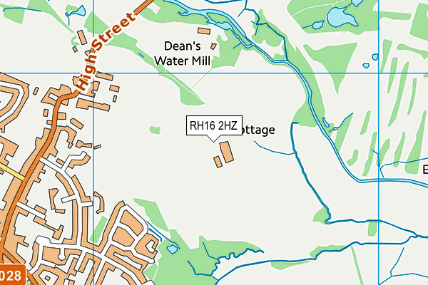 RH16 2HZ map - OS VectorMap District (Ordnance Survey)