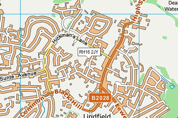 RH16 2JY map - OS VectorMap District (Ordnance Survey)