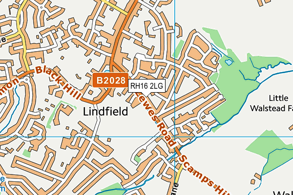 RH16 2LG map - OS VectorMap District (Ordnance Survey)