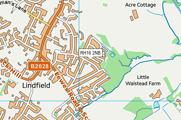 RH16 2NB map - OS VectorMap District (Ordnance Survey)