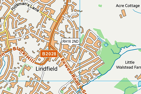 RH16 2ND map - OS VectorMap District (Ordnance Survey)