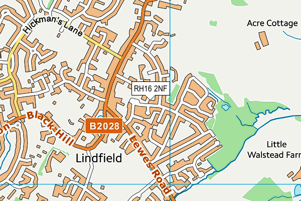 RH16 2NF map - OS VectorMap District (Ordnance Survey)