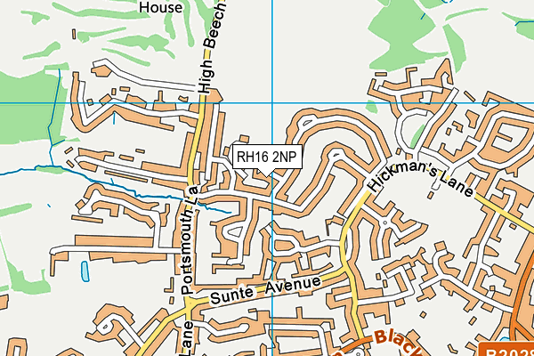 RH16 2NP map - OS VectorMap District (Ordnance Survey)