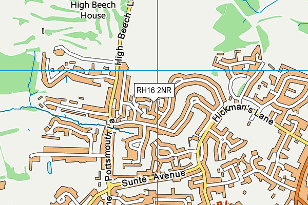 RH16 2NR map - OS VectorMap District (Ordnance Survey)