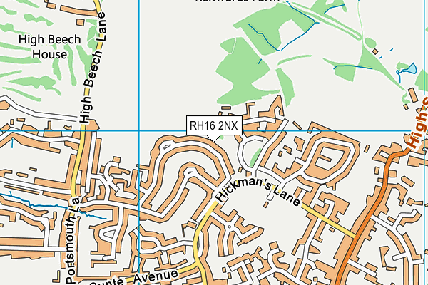 RH16 2NX map - OS VectorMap District (Ordnance Survey)
