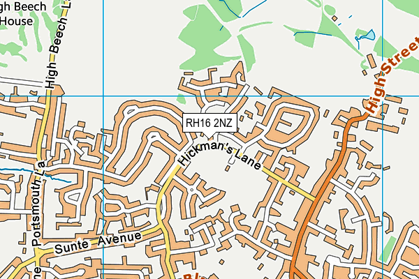 RH16 2NZ map - OS VectorMap District (Ordnance Survey)