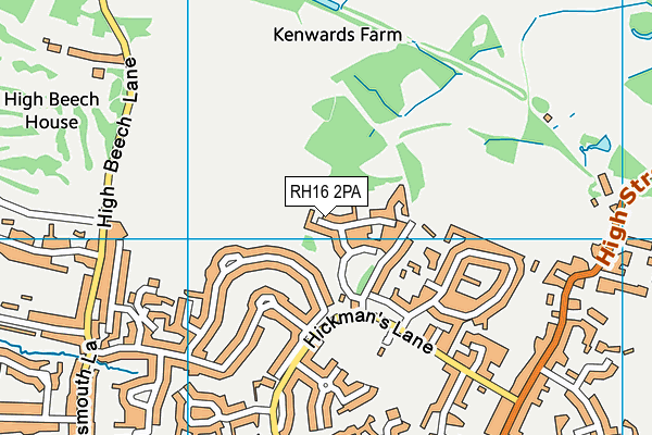 RH16 2PA map - OS VectorMap District (Ordnance Survey)