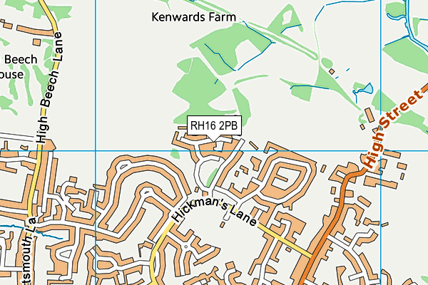 RH16 2PB map - OS VectorMap District (Ordnance Survey)