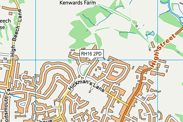 RH16 2PD map - OS VectorMap District (Ordnance Survey)