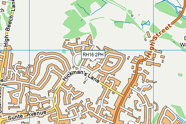RH16 2PH map - OS VectorMap District (Ordnance Survey)