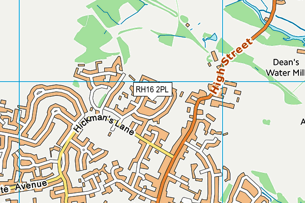 RH16 2PL map - OS VectorMap District (Ordnance Survey)