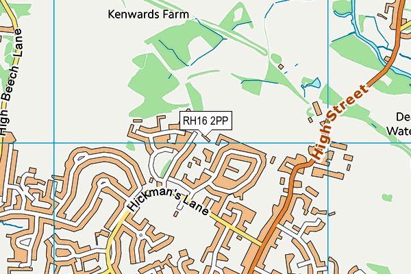 RH16 2PP map - OS VectorMap District (Ordnance Survey)