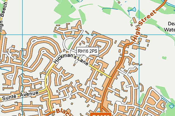 RH16 2PS map - OS VectorMap District (Ordnance Survey)
