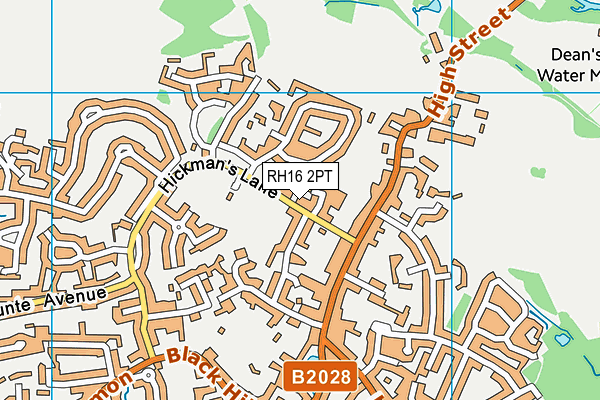 RH16 2PT map - OS VectorMap District (Ordnance Survey)