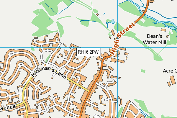 RH16 2PW map - OS VectorMap District (Ordnance Survey)
