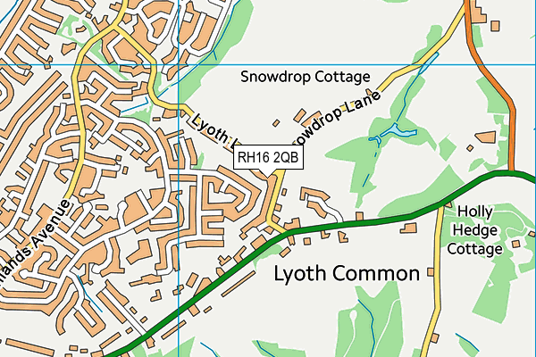RH16 2QB map - OS VectorMap District (Ordnance Survey)
