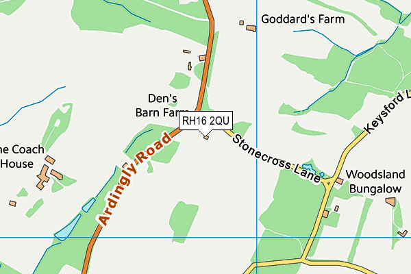 RH16 2QU map - OS VectorMap District (Ordnance Survey)