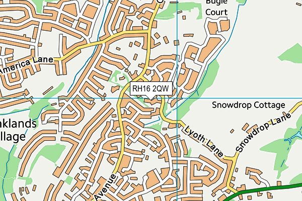 RH16 2QW map - OS VectorMap District (Ordnance Survey)