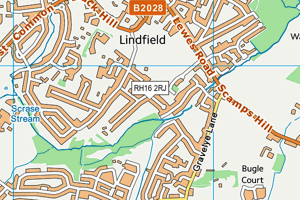 RH16 2RJ map - OS VectorMap District (Ordnance Survey)