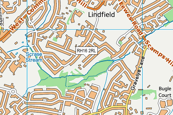 RH16 2RL map - OS VectorMap District (Ordnance Survey)