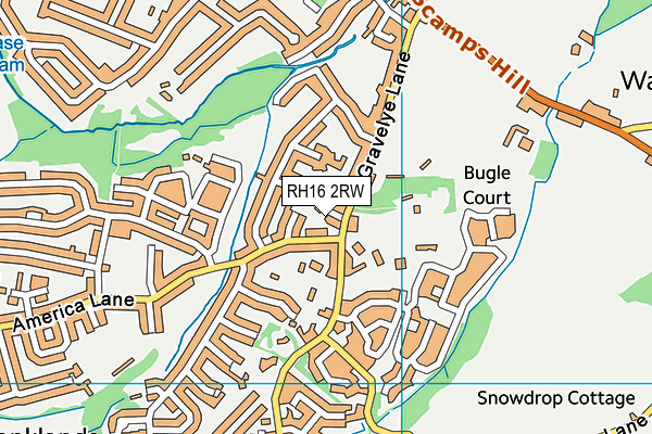 RH16 2RW map - OS VectorMap District (Ordnance Survey)