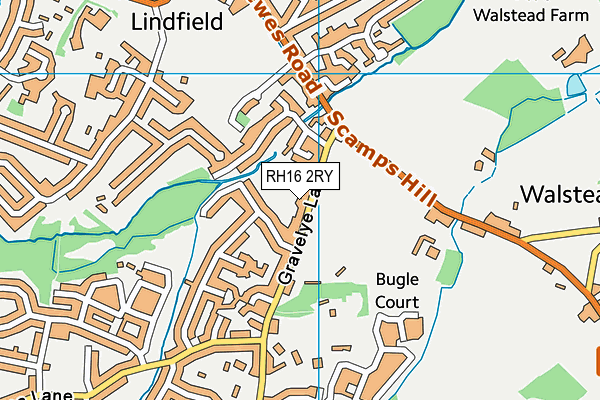 RH16 2RY map - OS VectorMap District (Ordnance Survey)